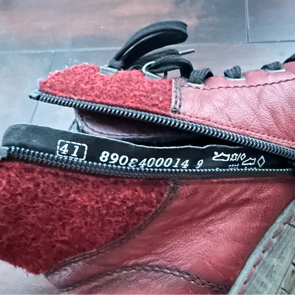 Size 10 (41) Remonte 8908 Women’s Leather Ankle Boots Red Lace Up Zip Comfort - Picture 7 of 7